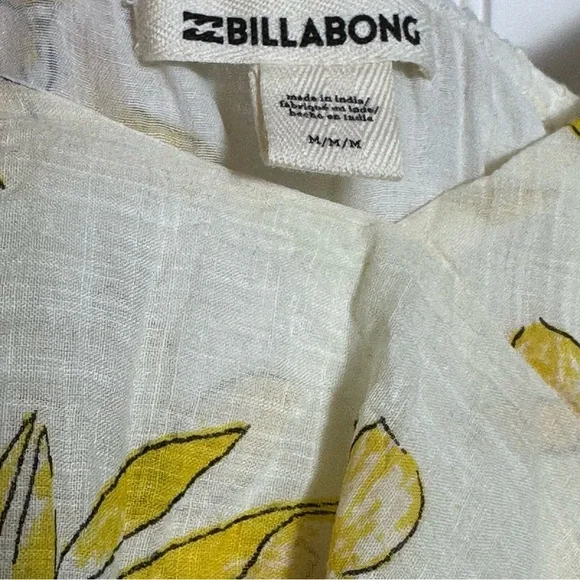 Billabong Floral High Low Dress Maxi Spaghetti Straps Boho Vacation Cotton Lined - Picture 9 of 14